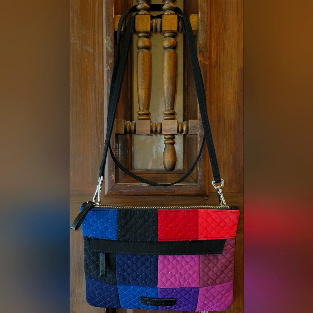 Vera Bradley RFID Blocking Winter Patchwork Pattern Crossbody Bag